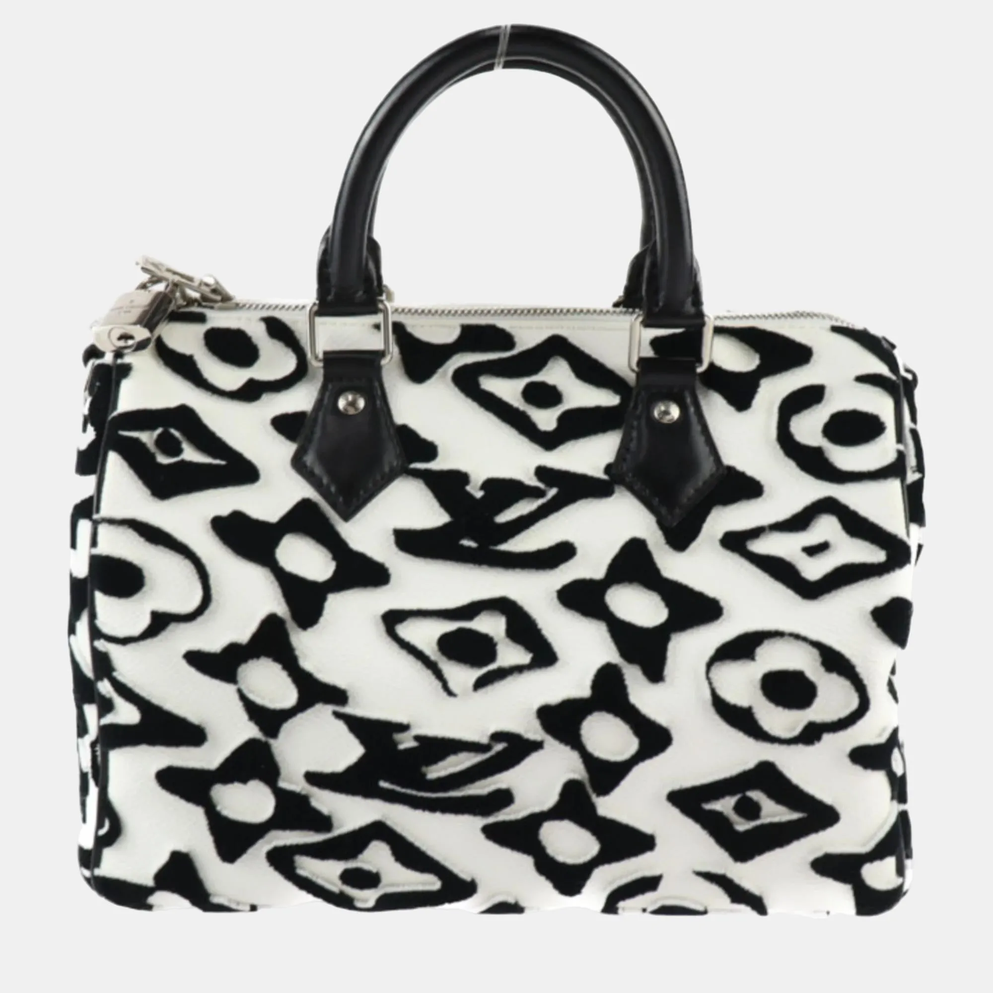 White Canvas Urs Fischer Monogram Speedy Bandouli&eacute;re 25 Satchel