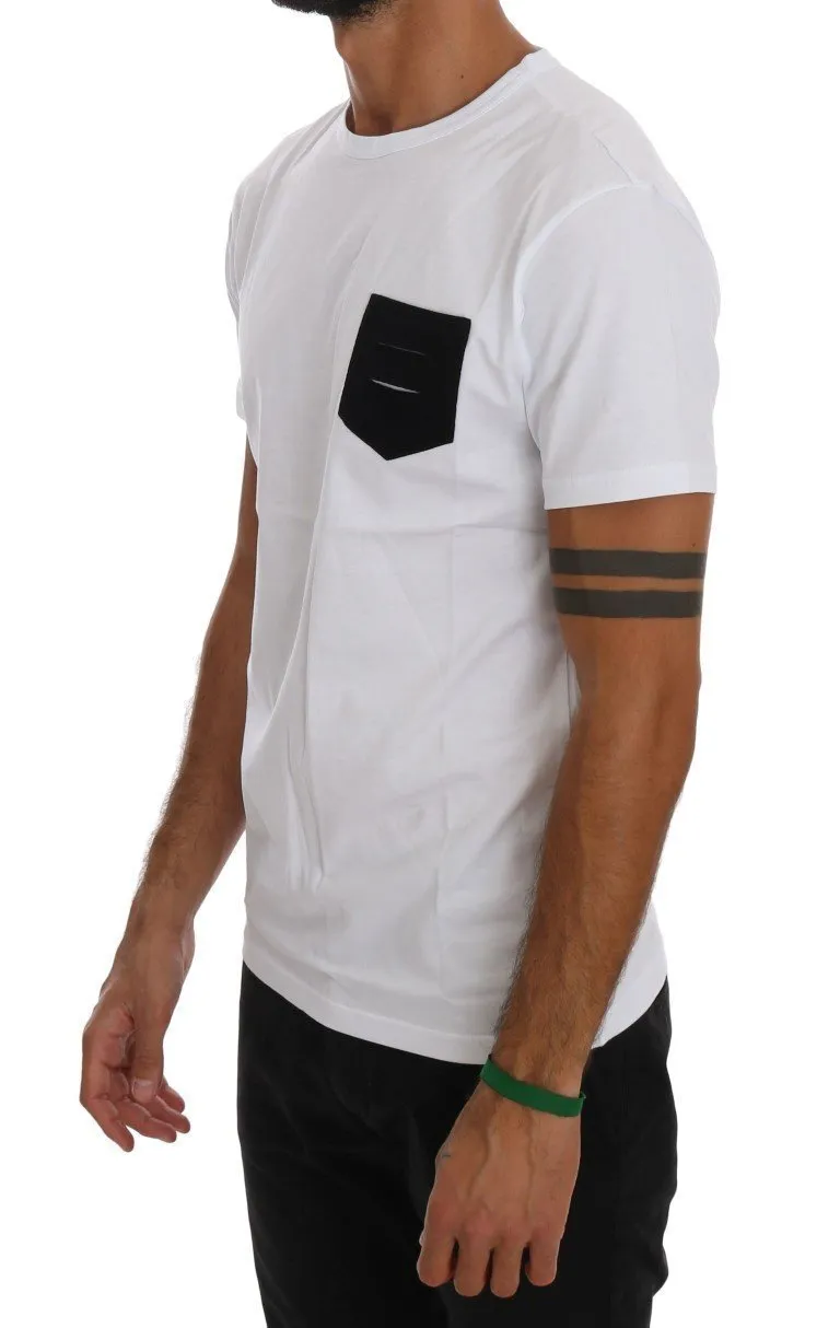 White Cotton Crewneck T-Shirt