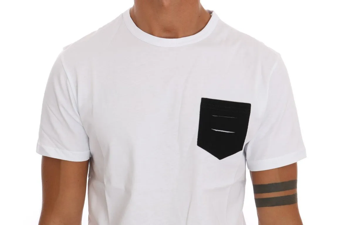 White Cotton Crewneck T-Shirt