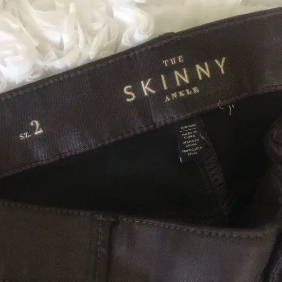 White House Black Market Skinny brown jeans. Sz 2