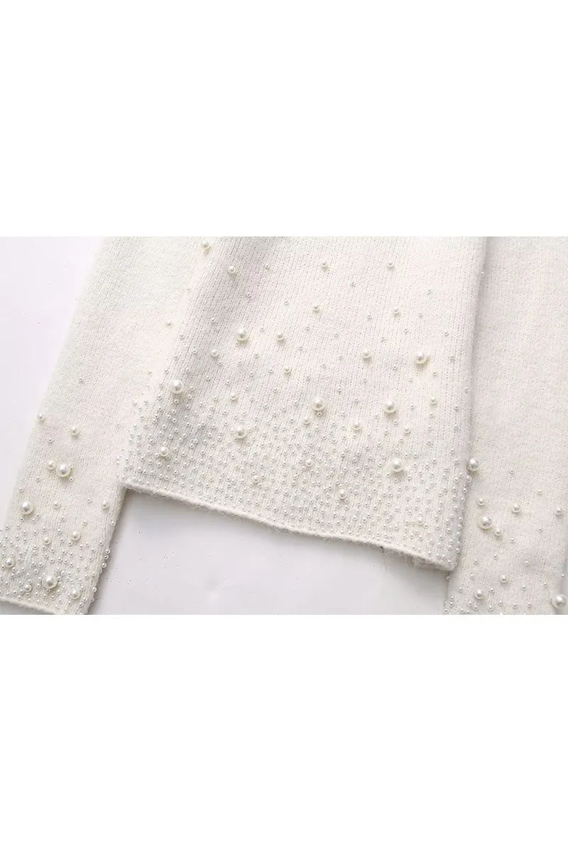 WJ676 Wool Rhinestone Sweater