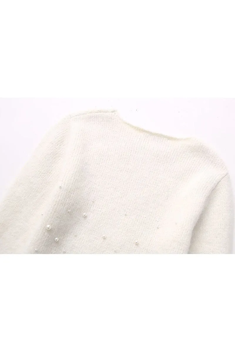 WJ676 Wool Rhinestone Sweater