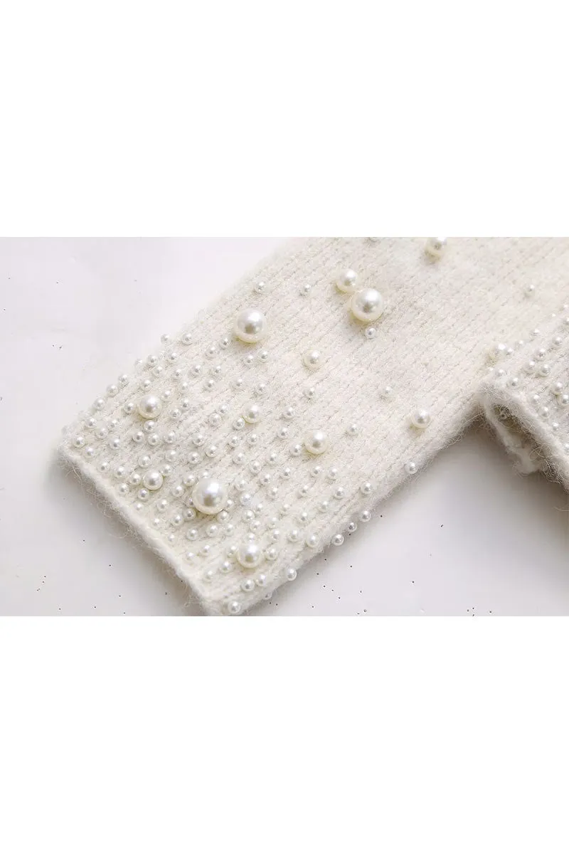 WJ676 Wool Rhinestone Sweater