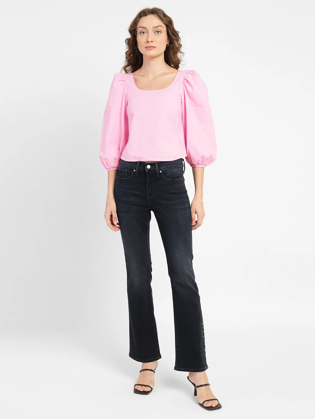 Women's 315 Blue Bootcut Fit Mid Rise Jeans