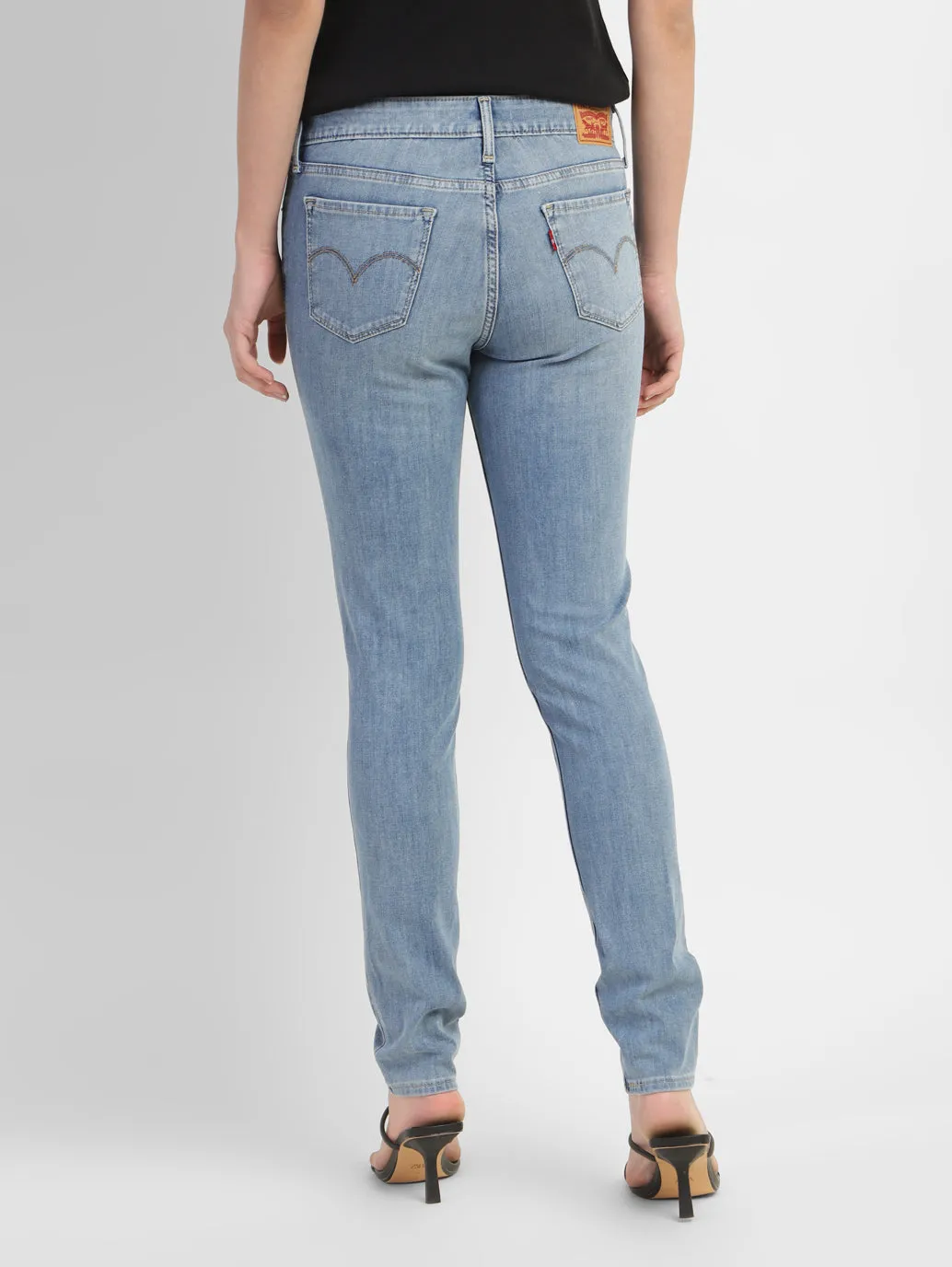 Women's 711 Blue Skinny Fit Mid Rise Jeans