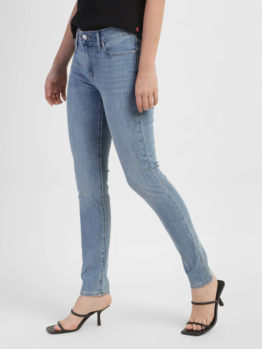Women's 711 Blue Skinny Fit Mid Rise Jeans