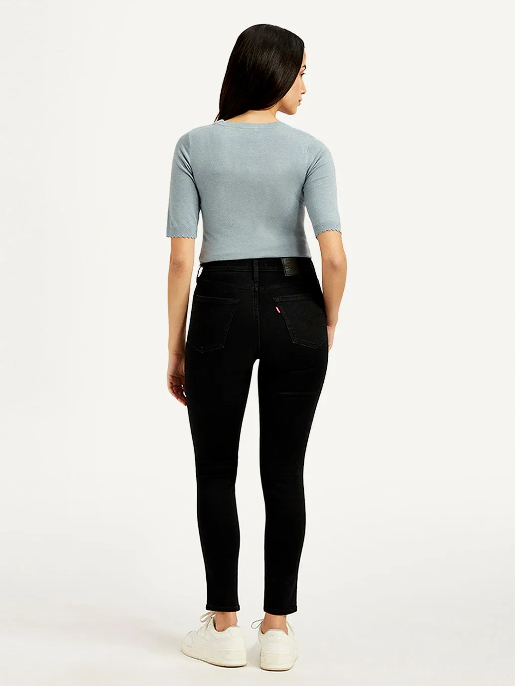 Women's 721 Black Skinny Fit High Rise Jeans
