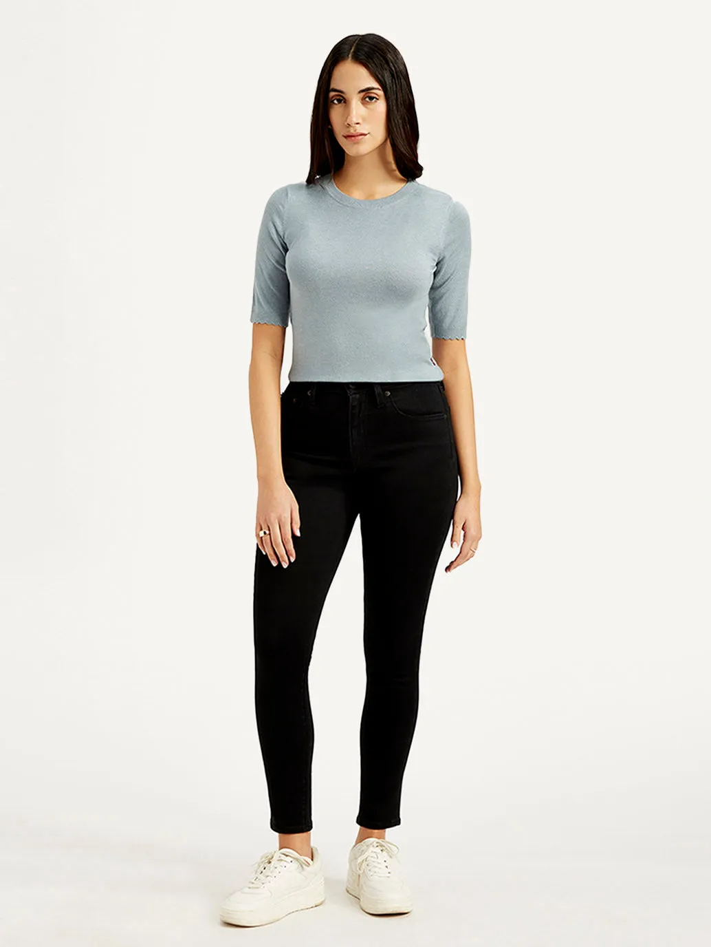 Women's 721 Black Skinny Fit High Rise Jeans