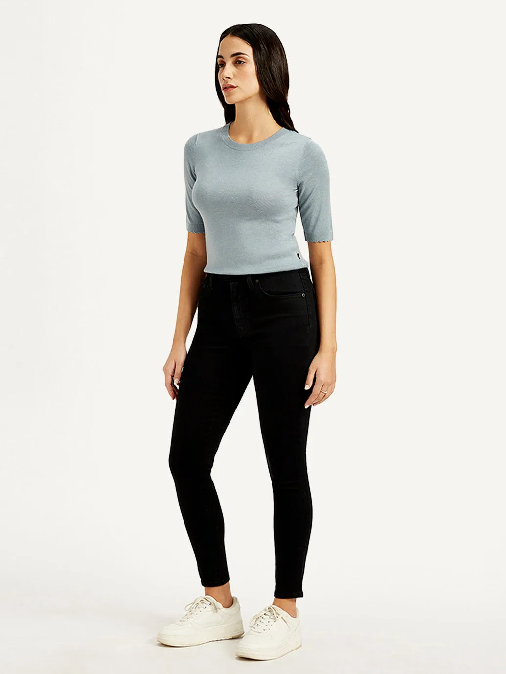 Women's 721 Black Skinny Fit High Rise Jeans