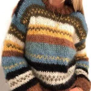 Women's Chunky Long Sleeve Sweater | Knitted