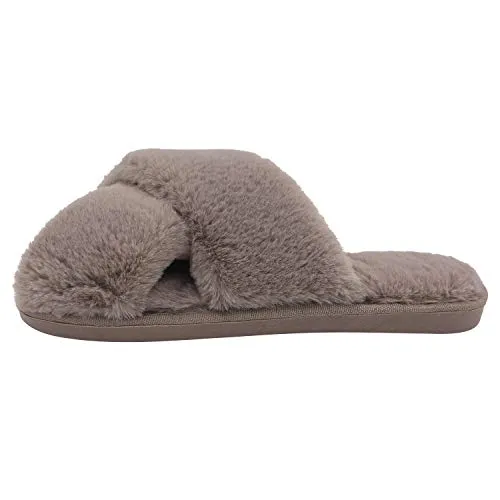 Women's Fuzzy Slippers（Coffee）