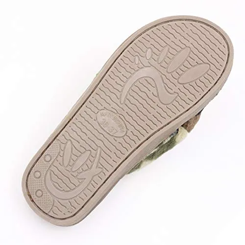 Women's Fuzzy Slippers（Green Camouflage）