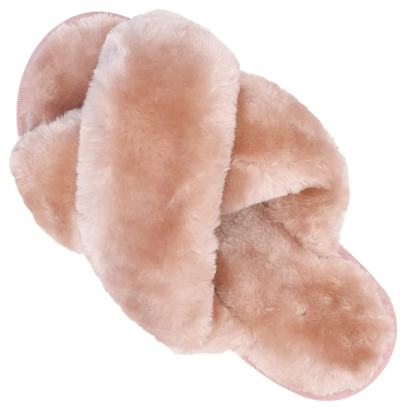 Women's Fuzzy Slippers（Light Pink）