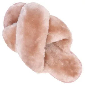 Women's Fuzzy Slippers（Light Pink）