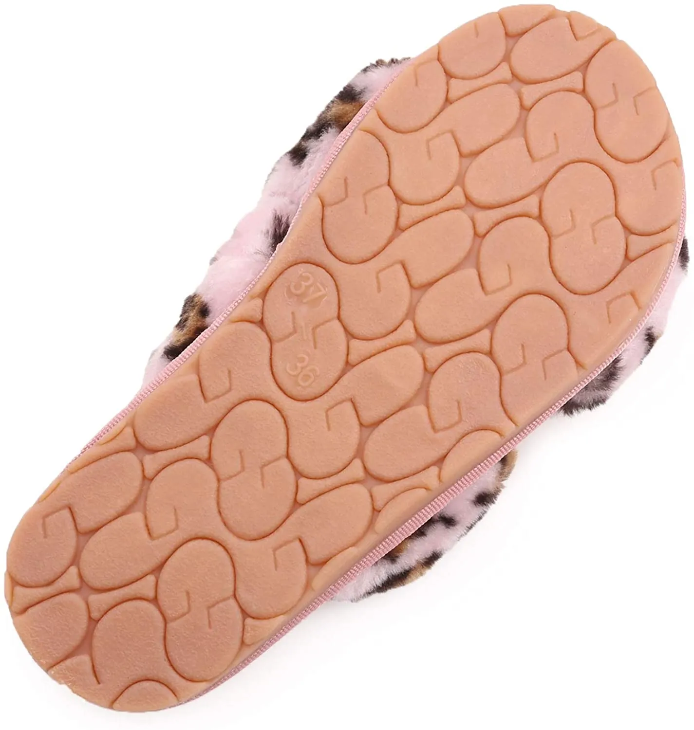 Women's Fuzzy Slippers（Pink Leopard）