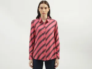 Women's Regular Fit Spread Collar Striped Shirts