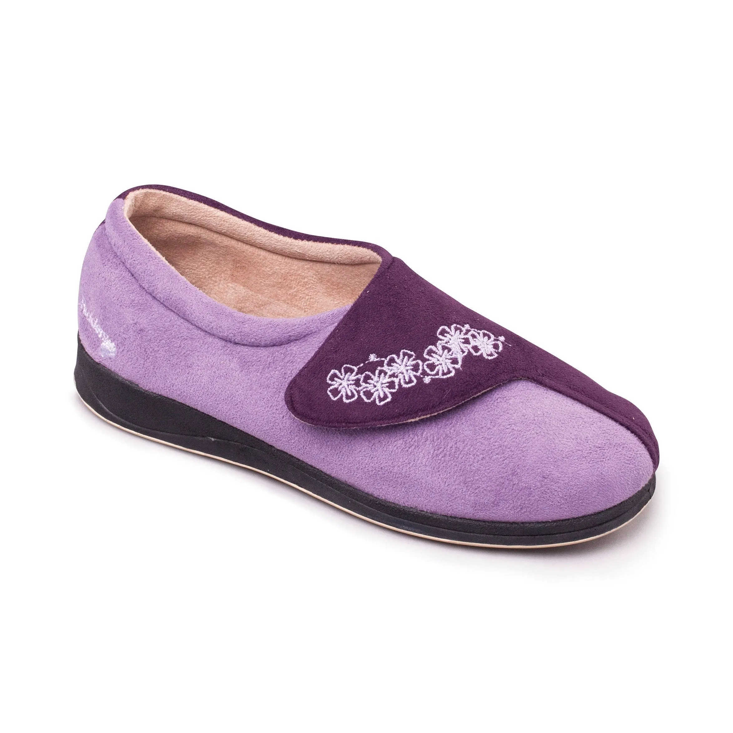 Womens Wide Fit Padders Hug Slippers