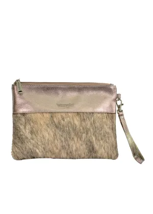 Wrangler Cowhide Clutch - Pewter