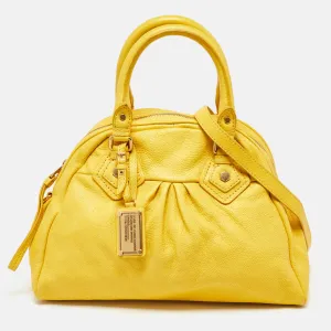 Yellow Leather Classic Q Baby Aidan Satchel