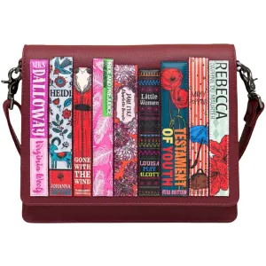 Yoshi Cherry Red Bookworm Triple Gusset Leather Flap Over Bag