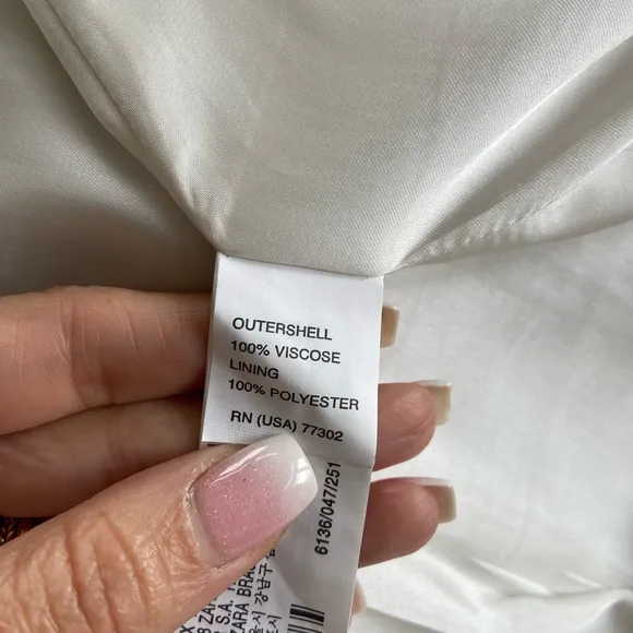 Zara Long Off White Open Cardigan Vest