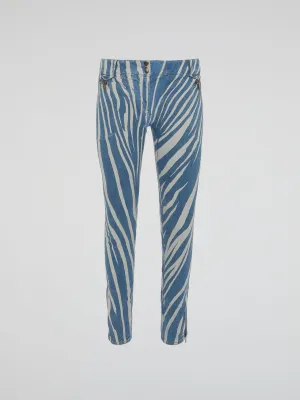 Zebra Print Skinny Jeans