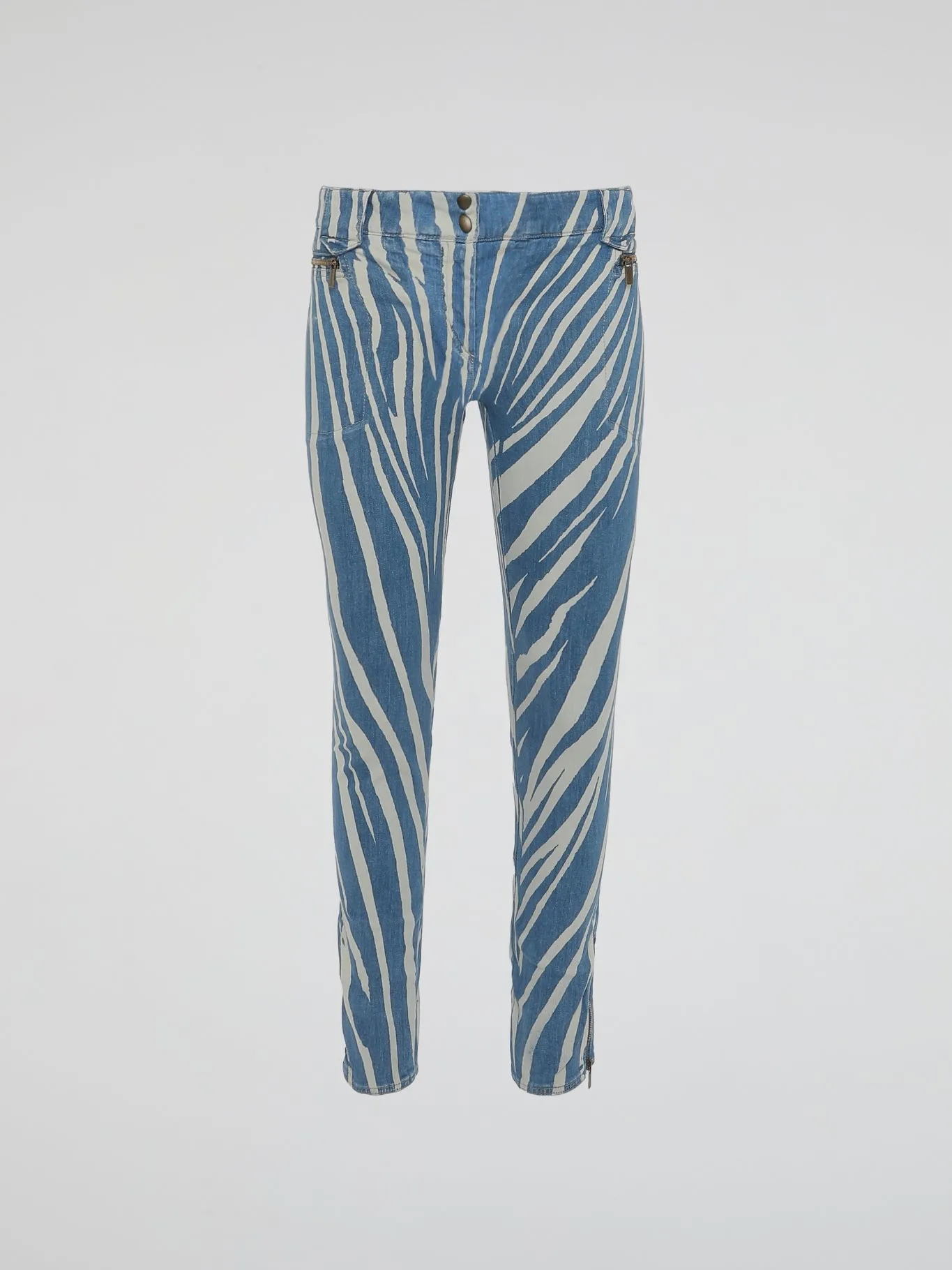 Zebra Print Skinny Jeans