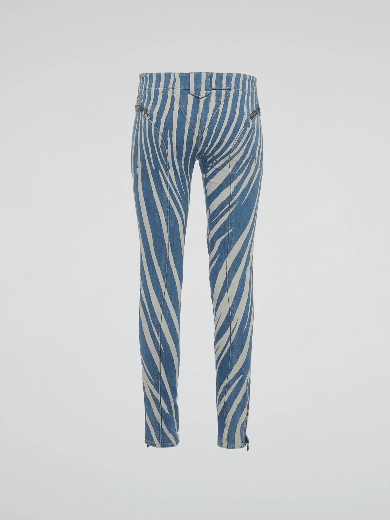 Zebra Print Skinny Jeans